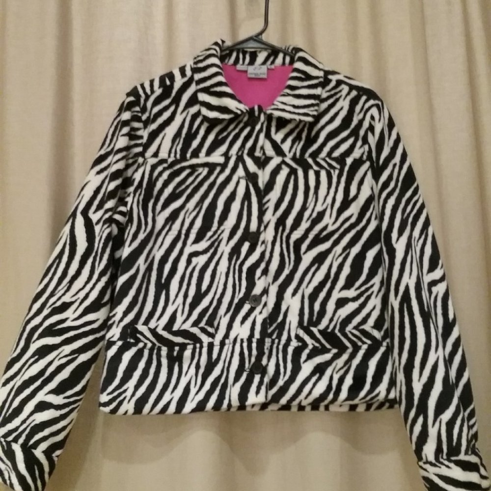 Anchor Blue Animal Print Jacket